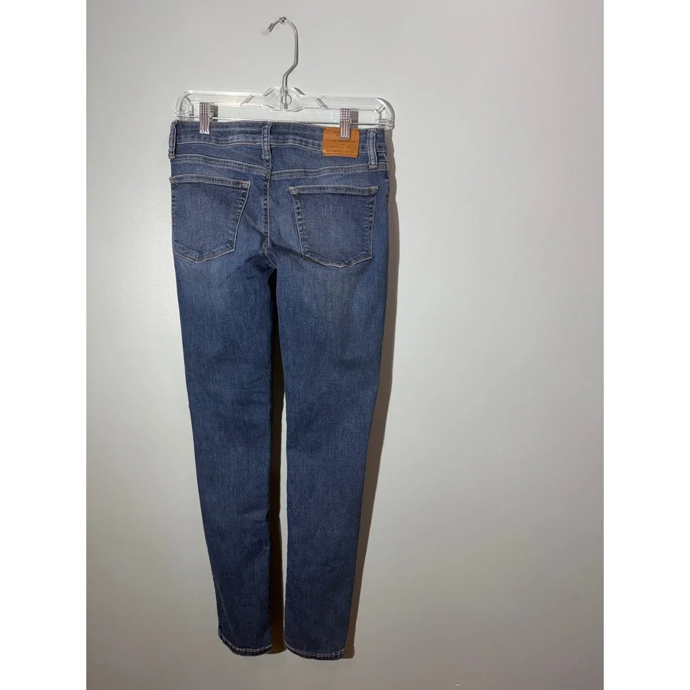 Lucky Brand Womens Mid Rise Skinny Jeans Medium Wash Denim Size 4 27 Regular
